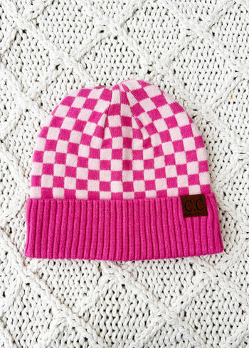 C.C. Checked Beanie- 2 colors!