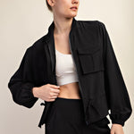 Crinkle Athleisure Jackets - 2 Colors! - The Nines
