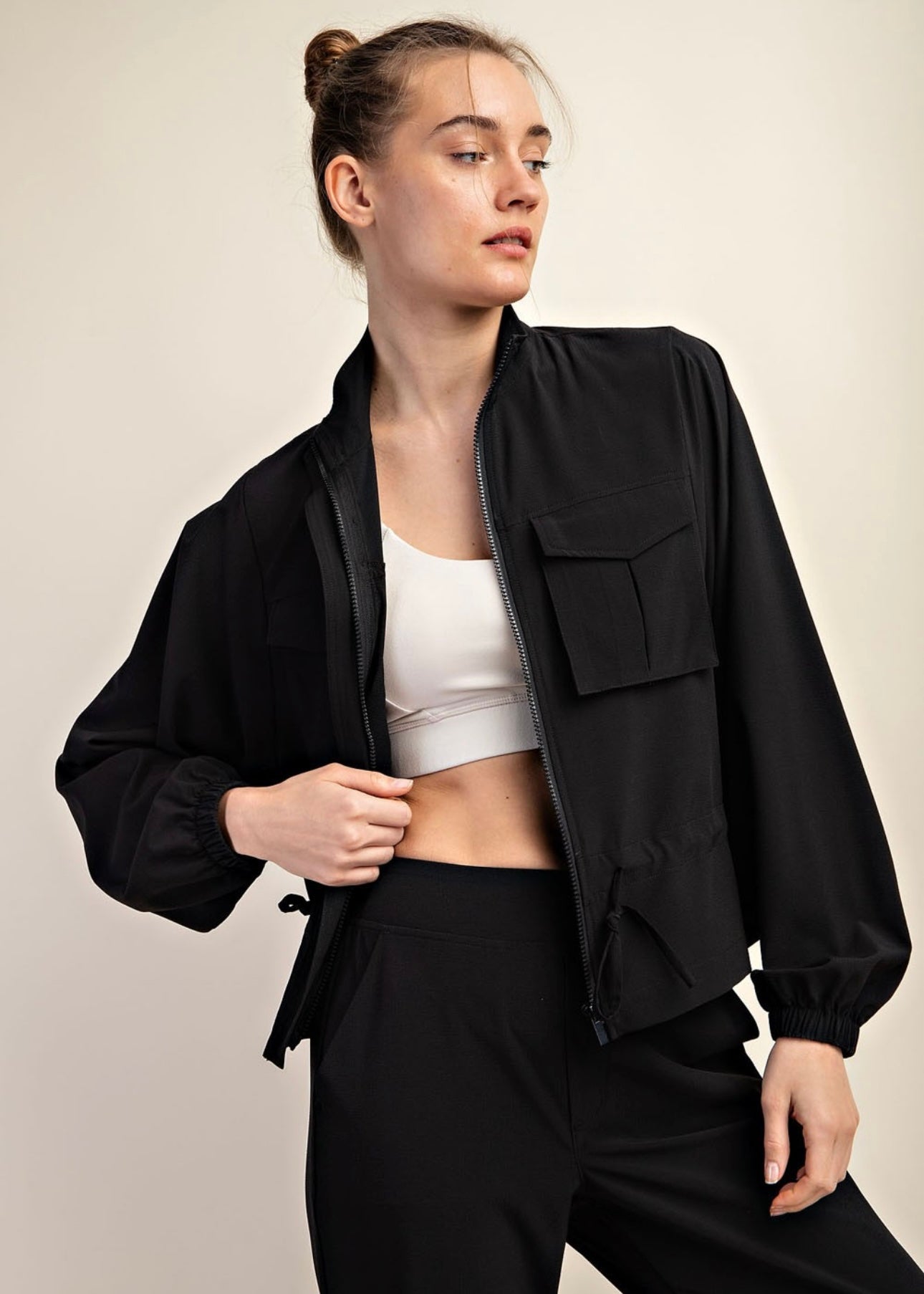 Crinkle Athleisure Jackets - 2 Colors! - The Nines