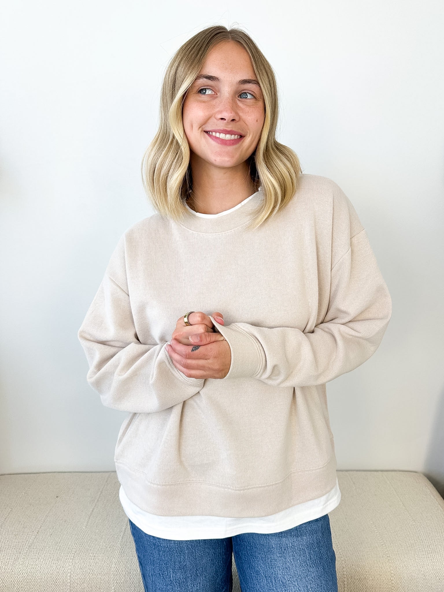 Always on Crew Layered Pullover - 4 Colors! - The Nines