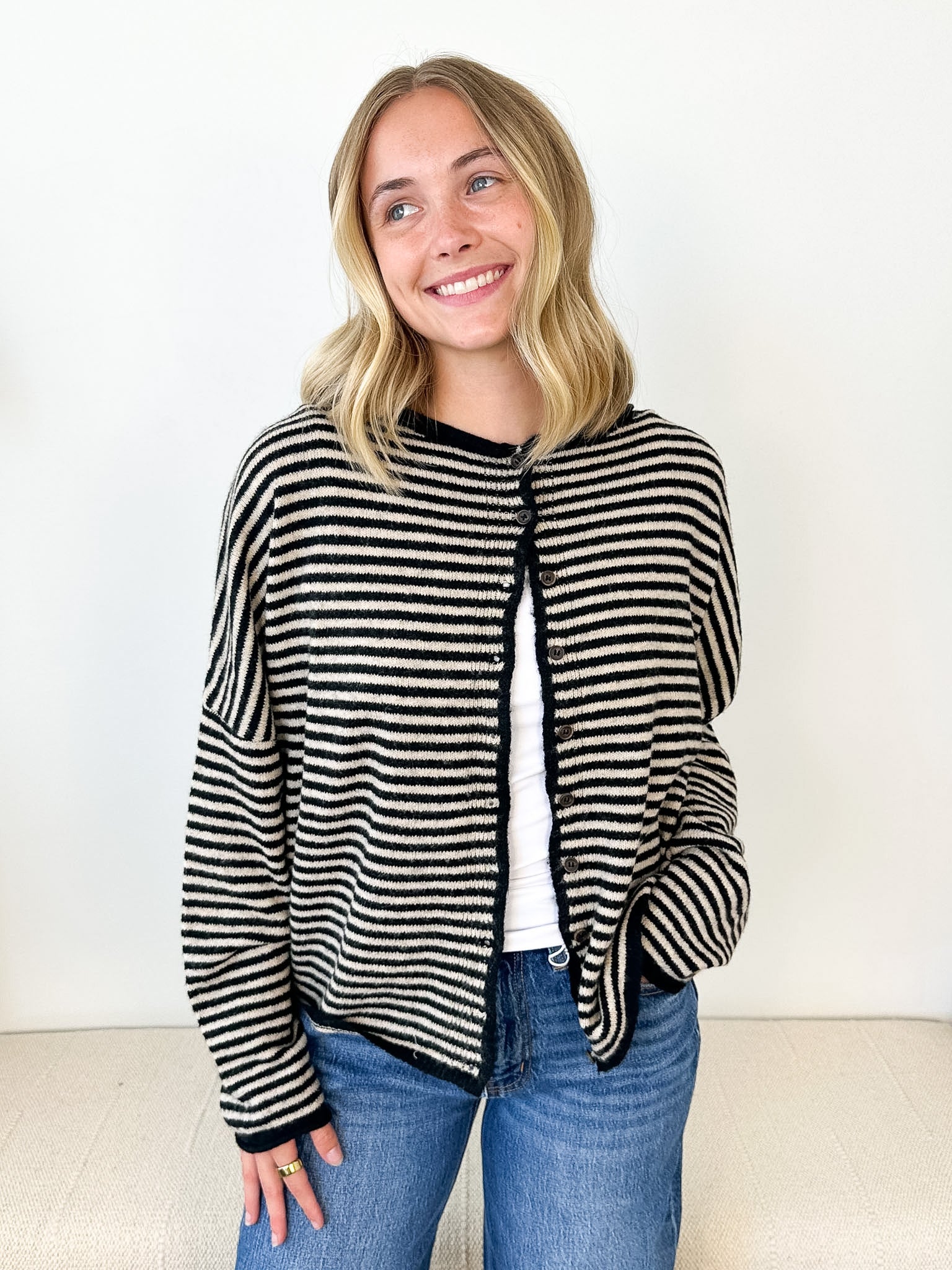 Button Down Striped Cardigan - 3 Colors! - The Nines