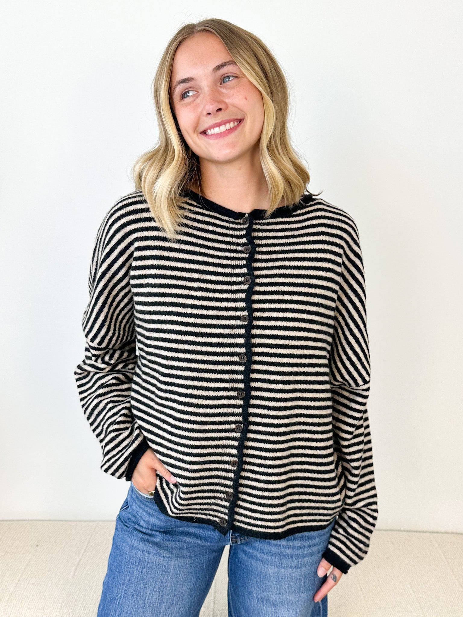 Button Down Striped Cardigan - 3 Colors! - The Nines
