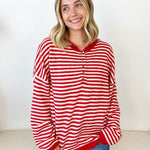 Button Henley Striped Sweater - 2 colors! - The Nines