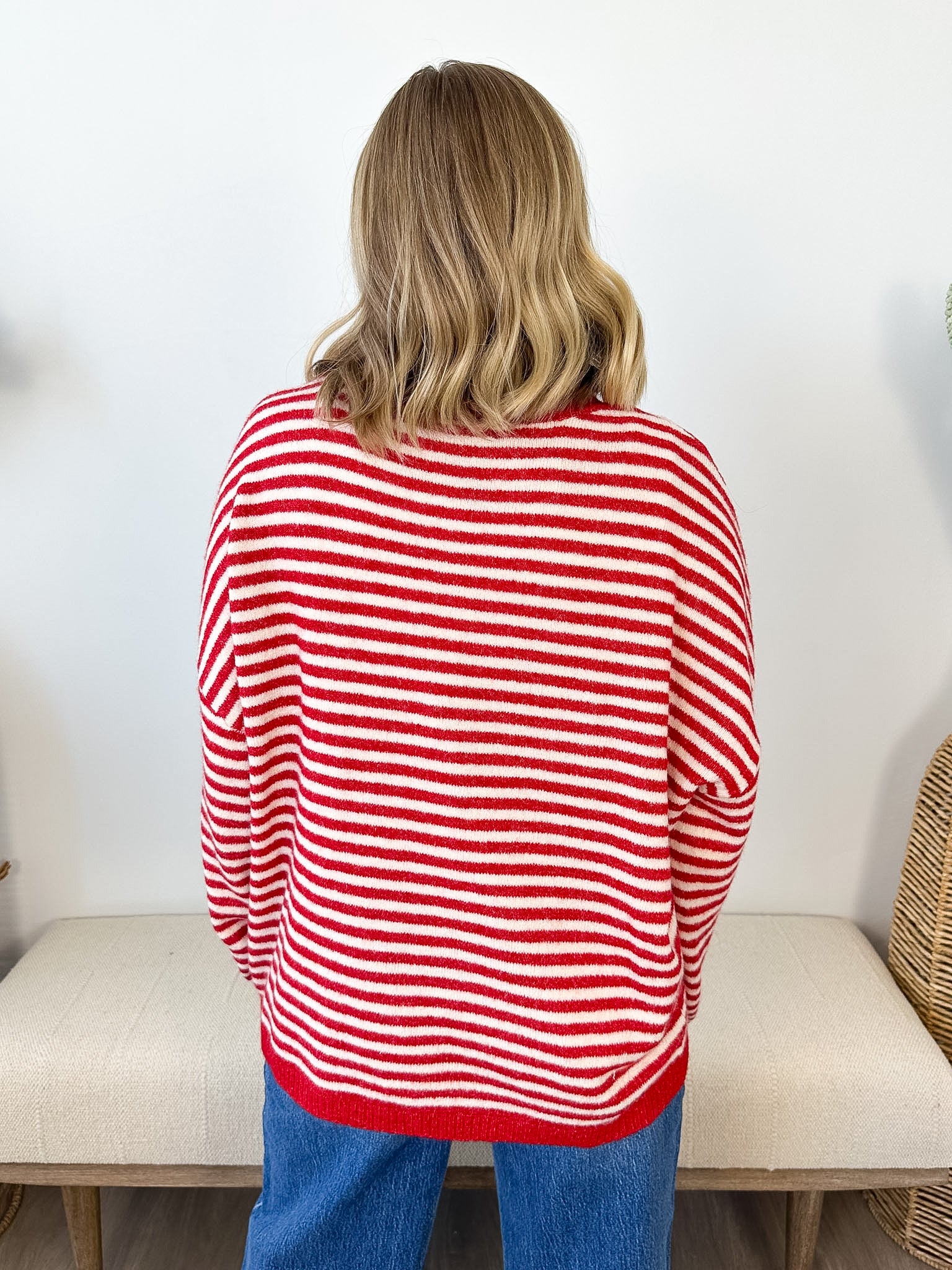 Button Henley Striped Sweater - 2 colors! - The Nines