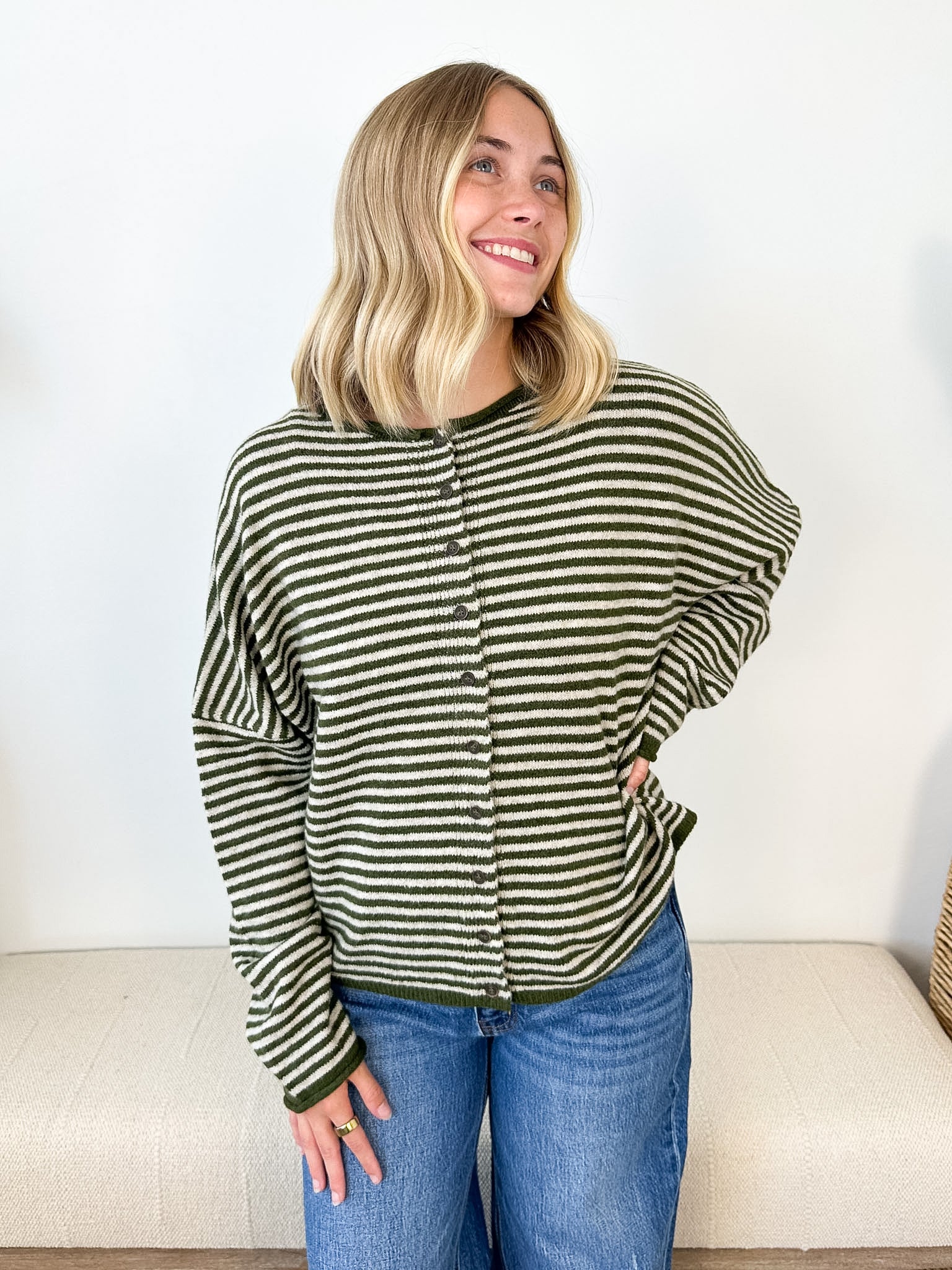 Button Down Striped Cardigan - 3 Colors! - The Nines