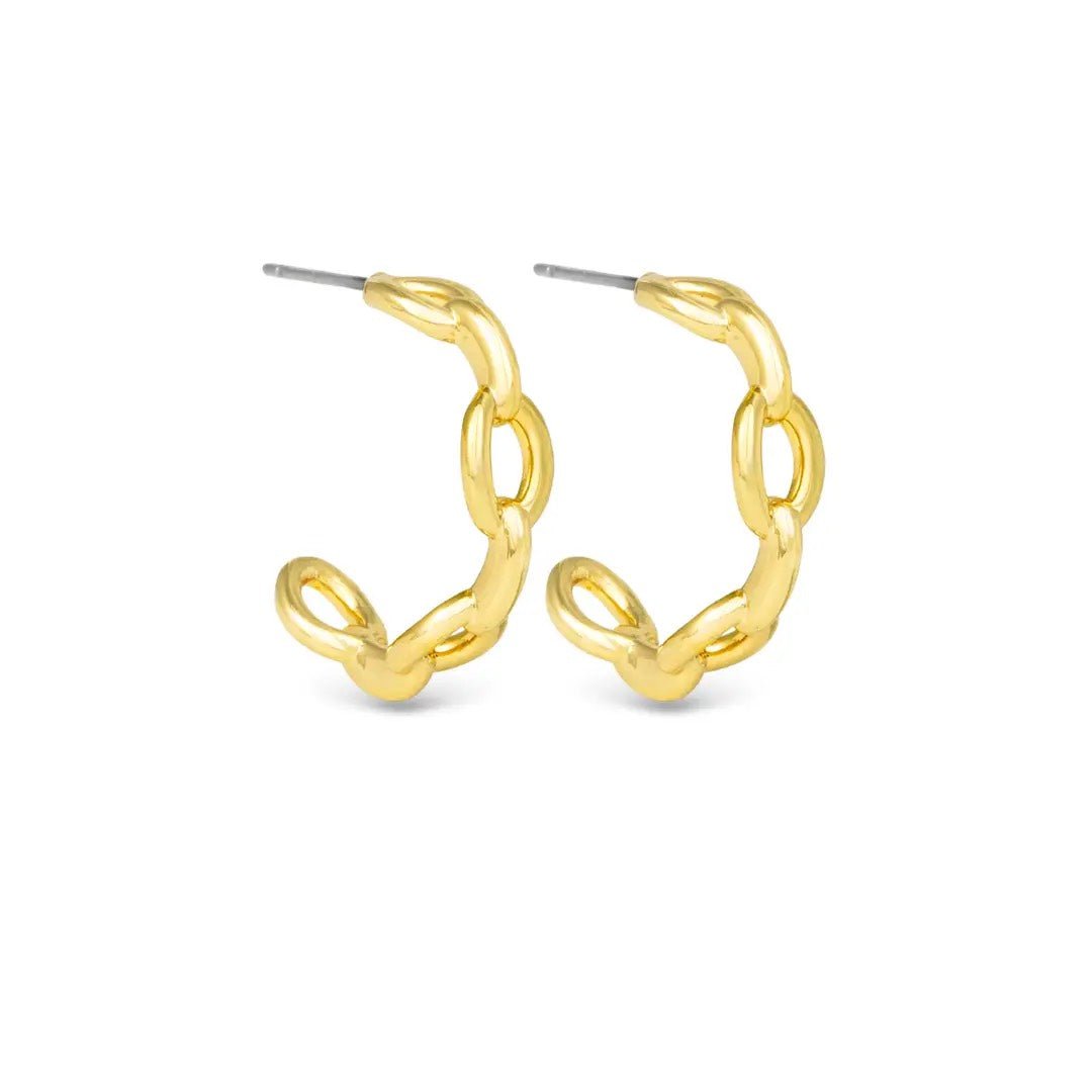 London Chain Link Gold Hoop - The Nines