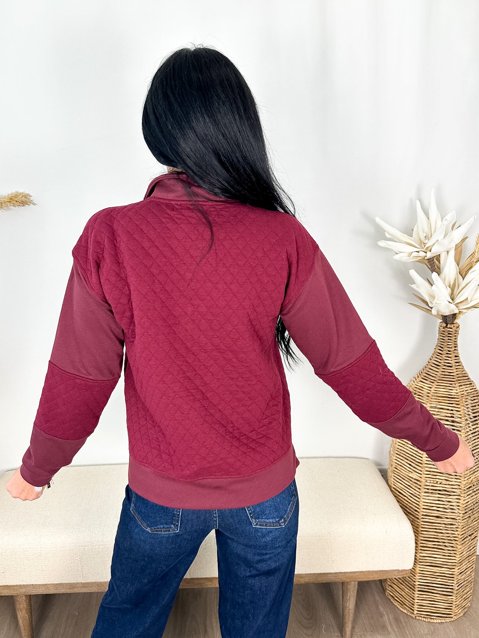 Quilted Comfort Quarter Zip - 3 colors! - The Nines