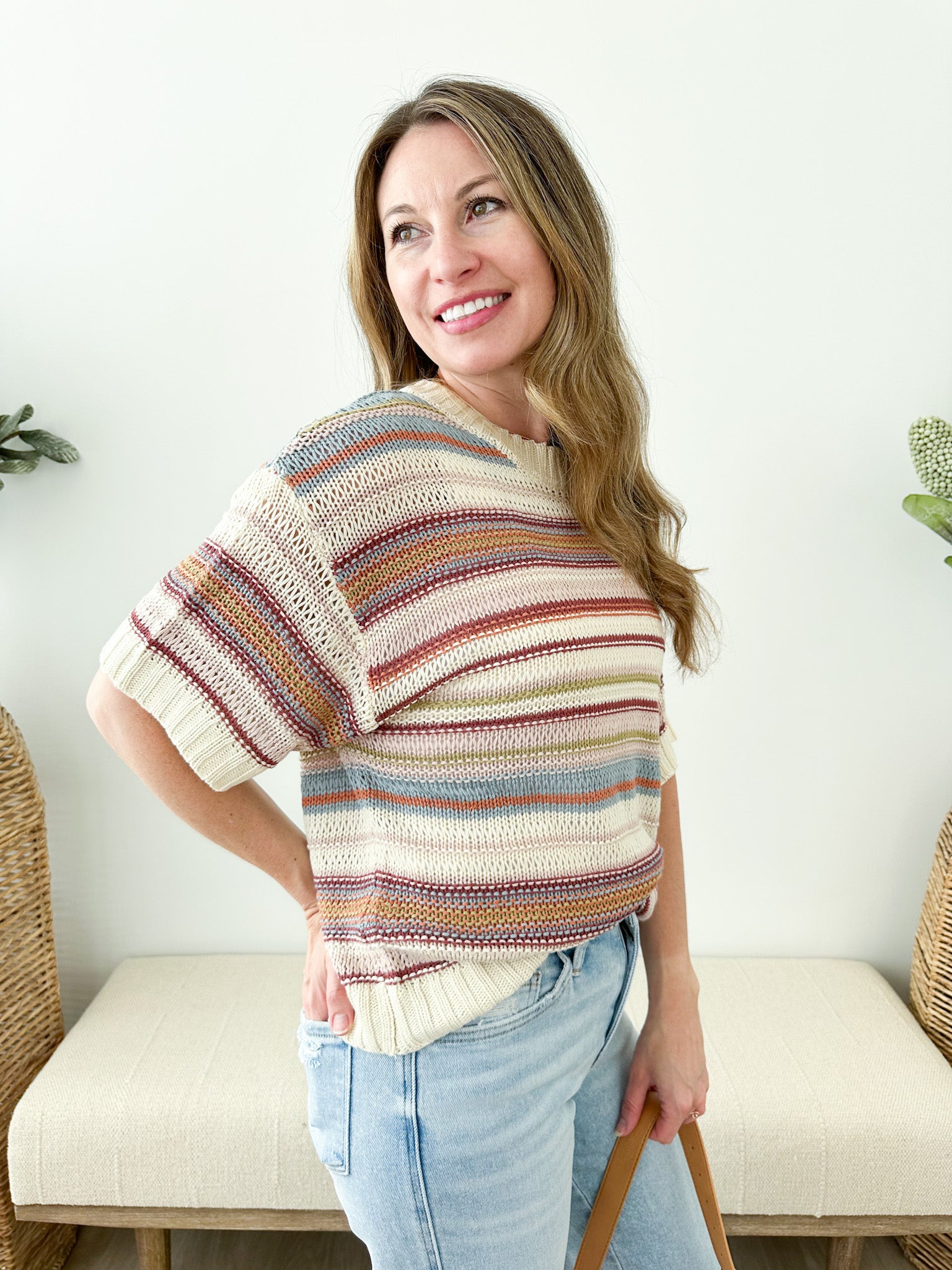 Desert Sunset Striped Sweater