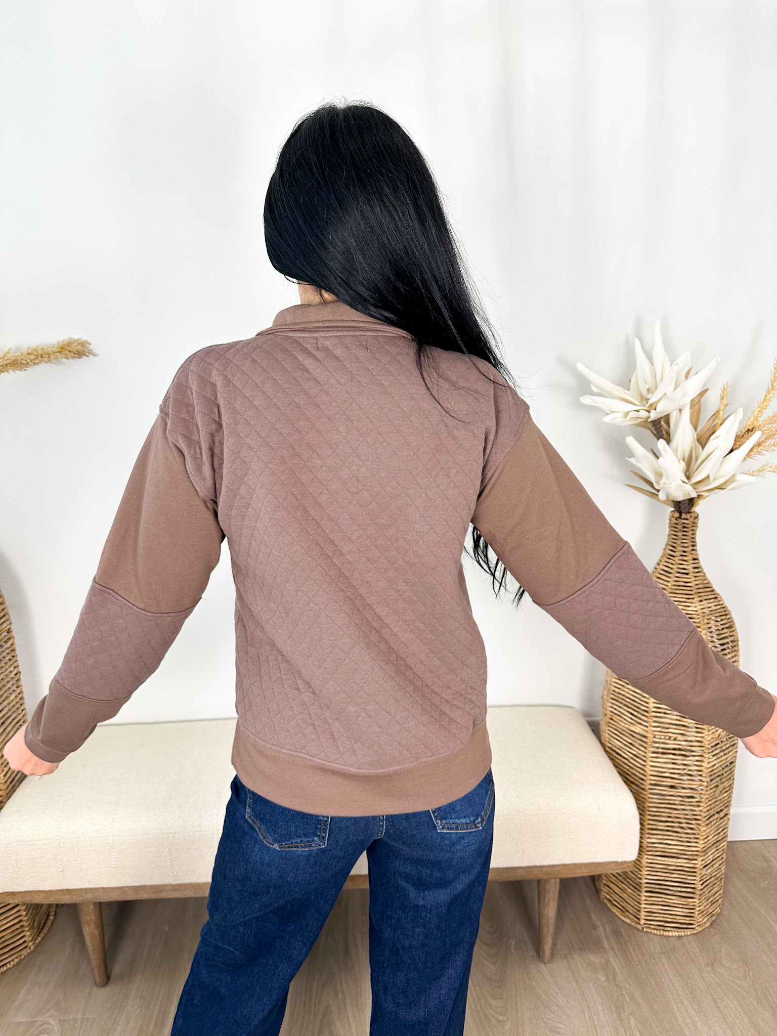 Quilted Comfort Quarter Zip - 3 colors! - The Nines