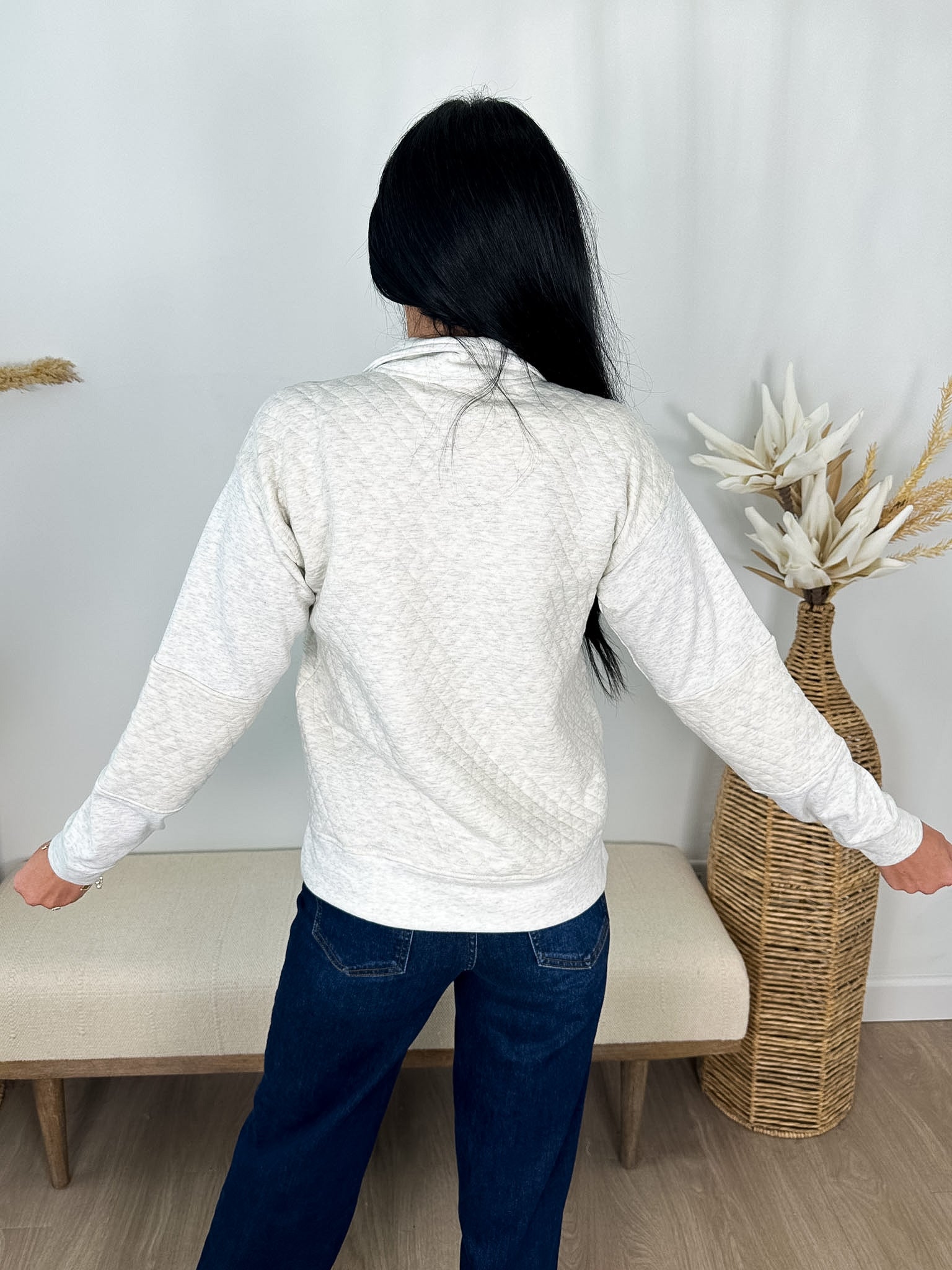 Quilted Comfort Quarter Zip - 3 colors! - The Nines