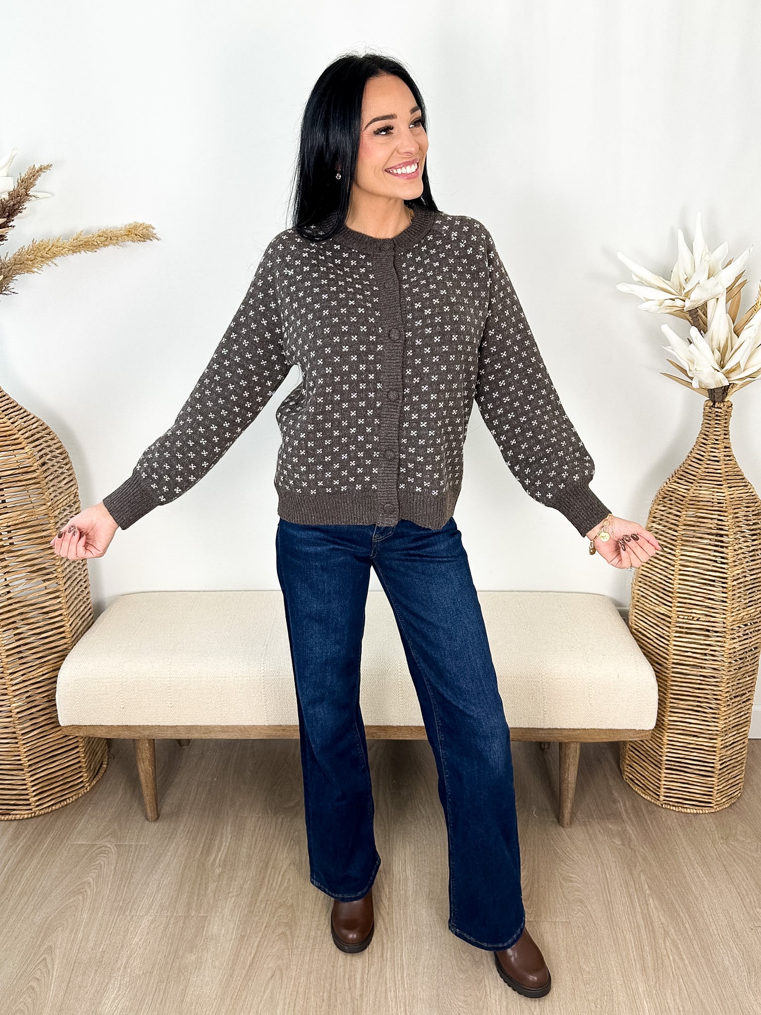 Cocoa & Cream Cardigan - The Nines