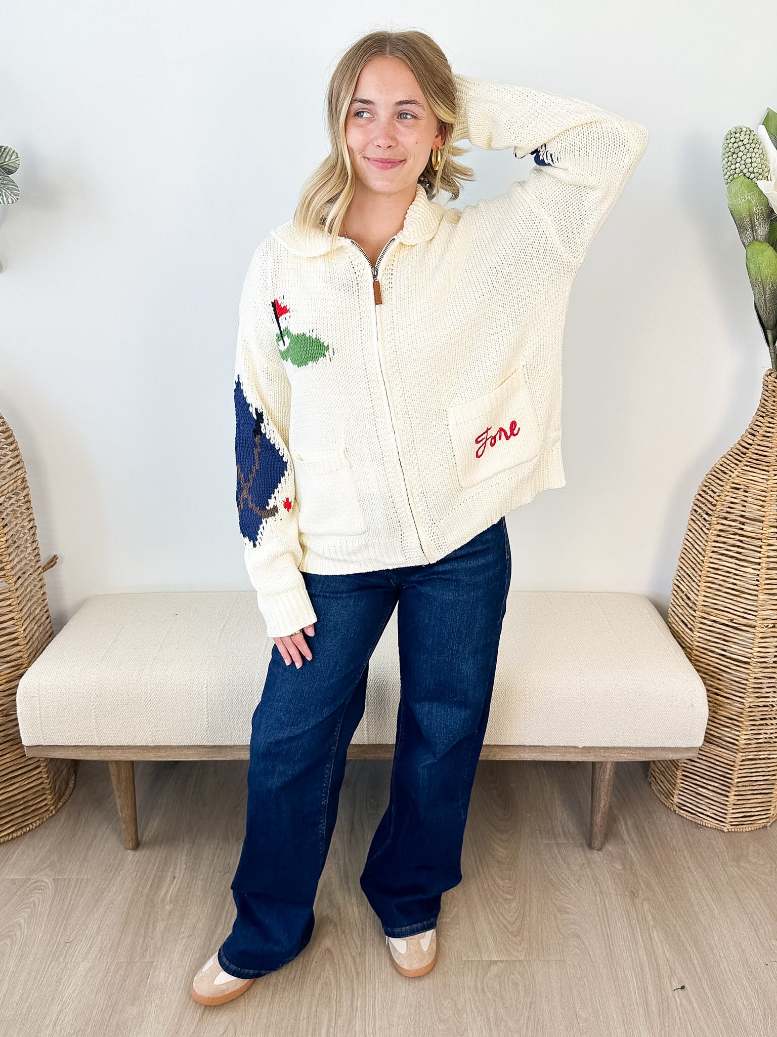 Vintage Golf Cardigan Sweater - 2 colors! - The Nines