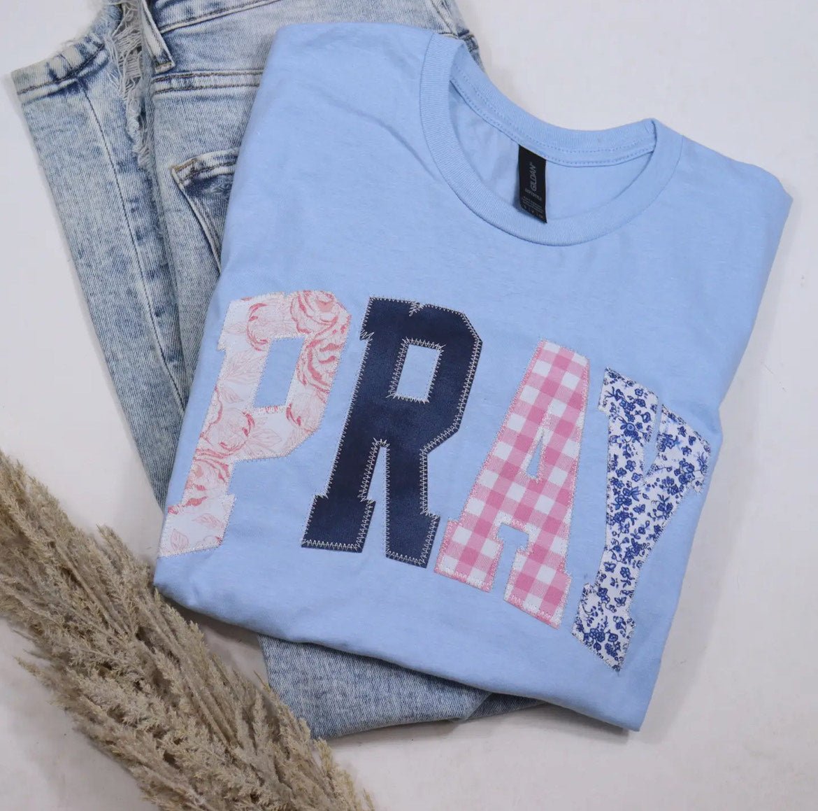 Pray Short Sleeve Light Blue tee - The Nines