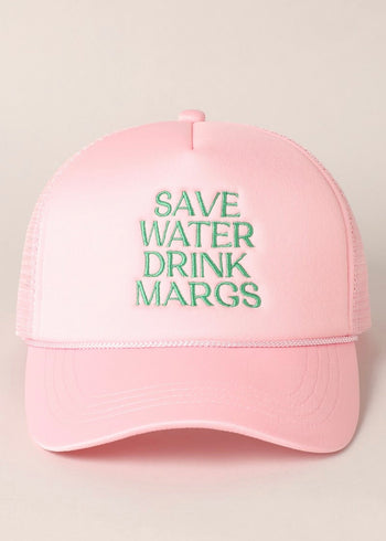 Light Pink Save Water Drink Margs Hat