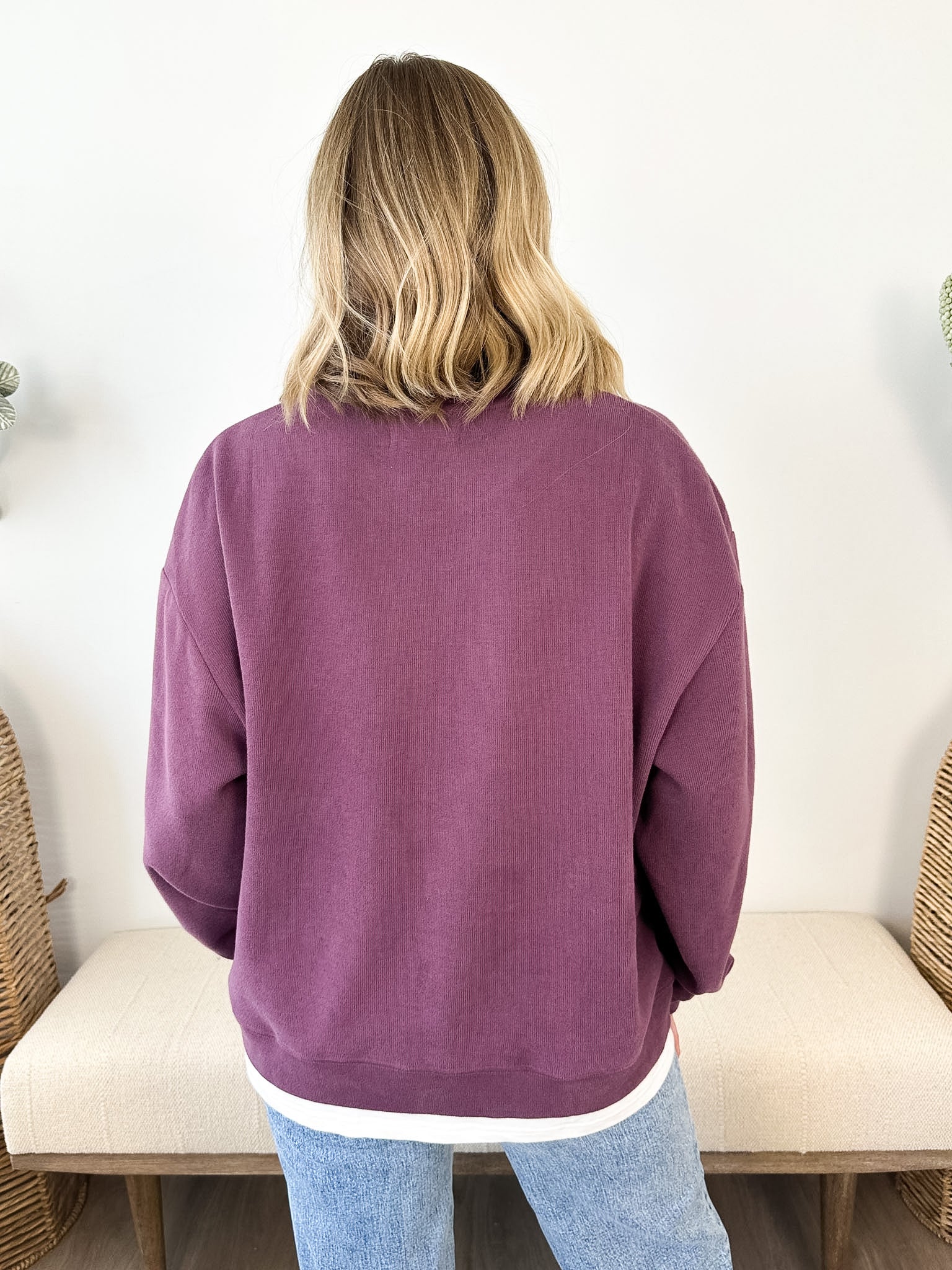 Always on Crew Layered Pullover - 4 Colors! - The Nines