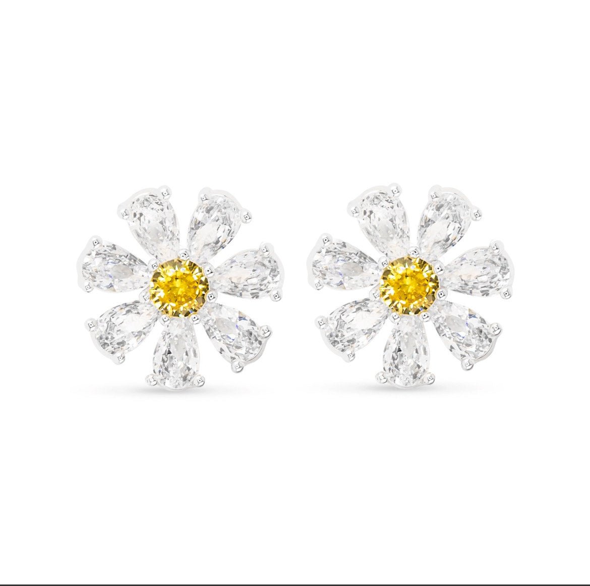 Silver Daisy Earrings - The Nines