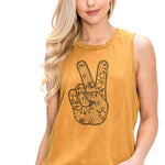 Peace & Love Tank Top - 2 colors! - The Nines