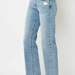 Judy Blue Mid Rise Distressed Straight Jean - FINAL SALE! - The Nines