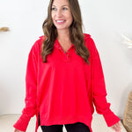 Tamika Henley Sweatshirt - 2 colors! - The Nines