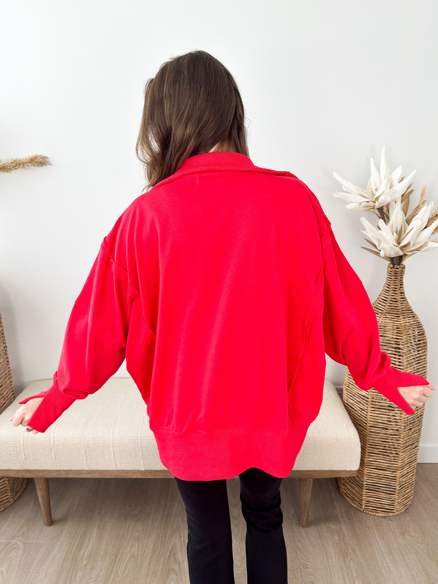 Tamika Henley Sweatshirt - 2 colors! - The Nines