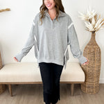 Tamika Henley Sweatshirt - 2 colors! - The Nines