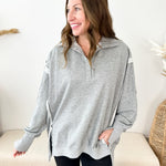 Tamika Henley Sweatshirt - 2 colors! - The Nines