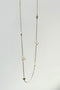 Pointed Mother of Pearl Station Long Necklace