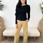 MICA Sunflower Yellow High Rise Wide Leg - The Nines