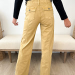 MICA Sunflower Yellow High Rise Wide Leg - The Nines