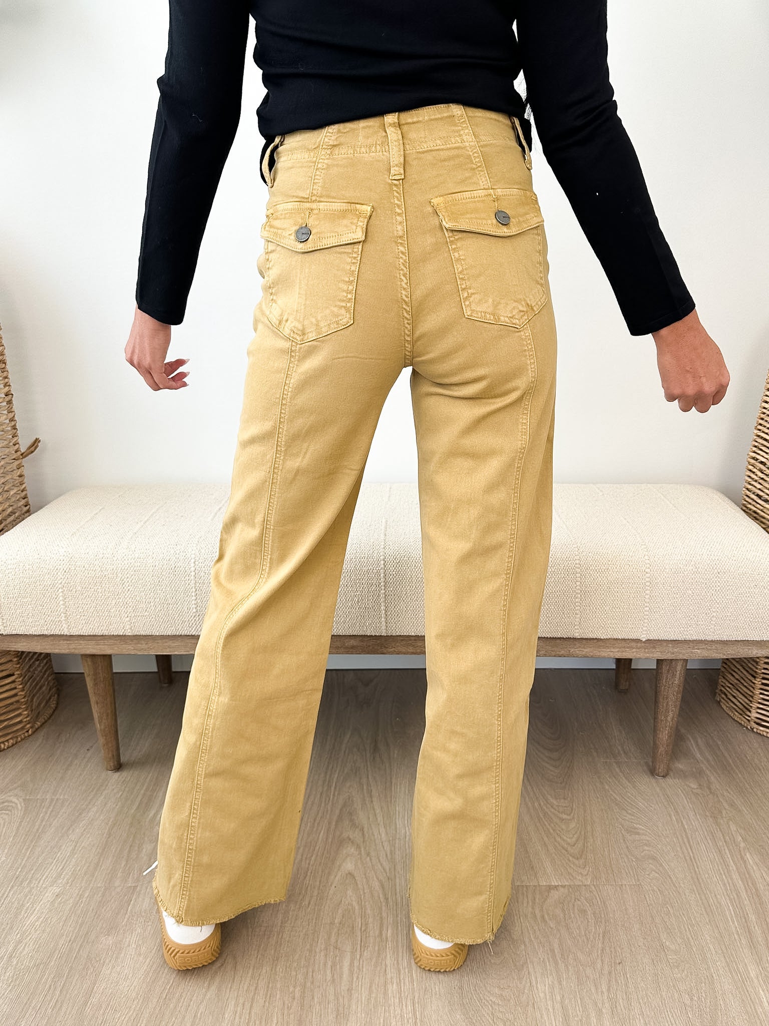 MICA Sunflower Yellow High Rise Wide Leg - The Nines