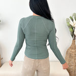 Essential Ribbed Henley Top - The Nines