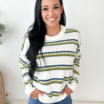 Honeycomb Multi Striped Sweater - 2 colors! - The Nines