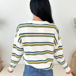 Honeycomb Multi Striped Sweater - 2 colors! - The Nines