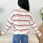 Honeycomb Multi Striped Sweater - 2 colors! - The Nines
