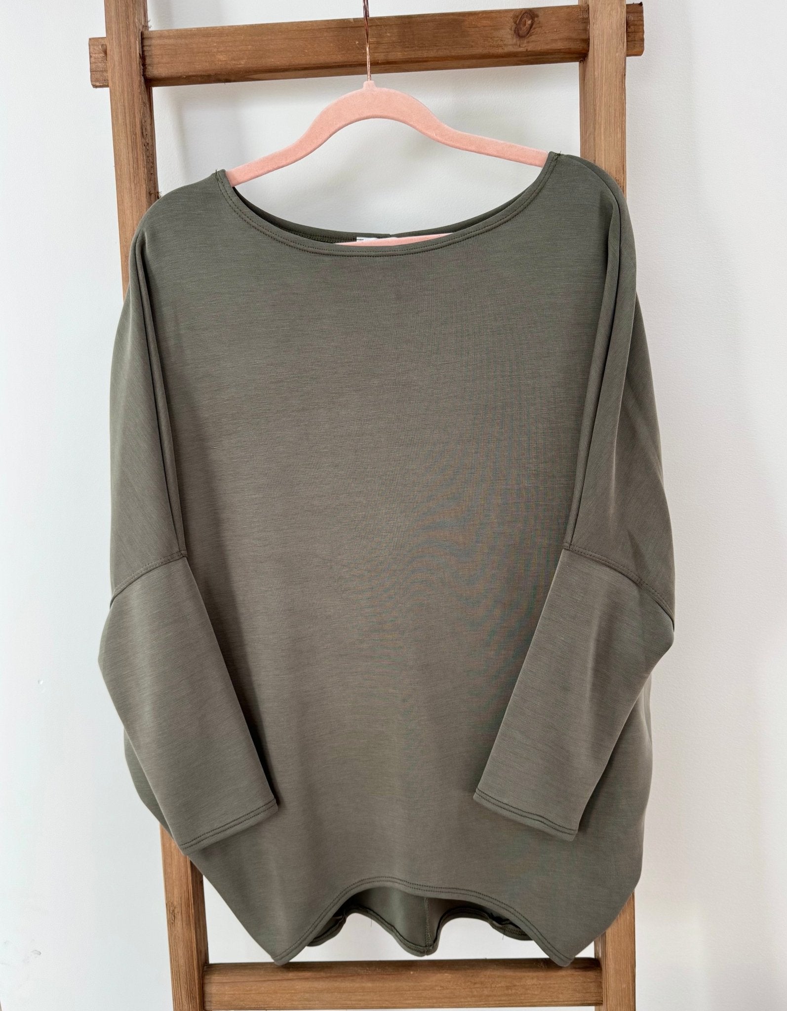 Scuba Long Sleeve Dolman Tops - 7 Colors! - The Nines