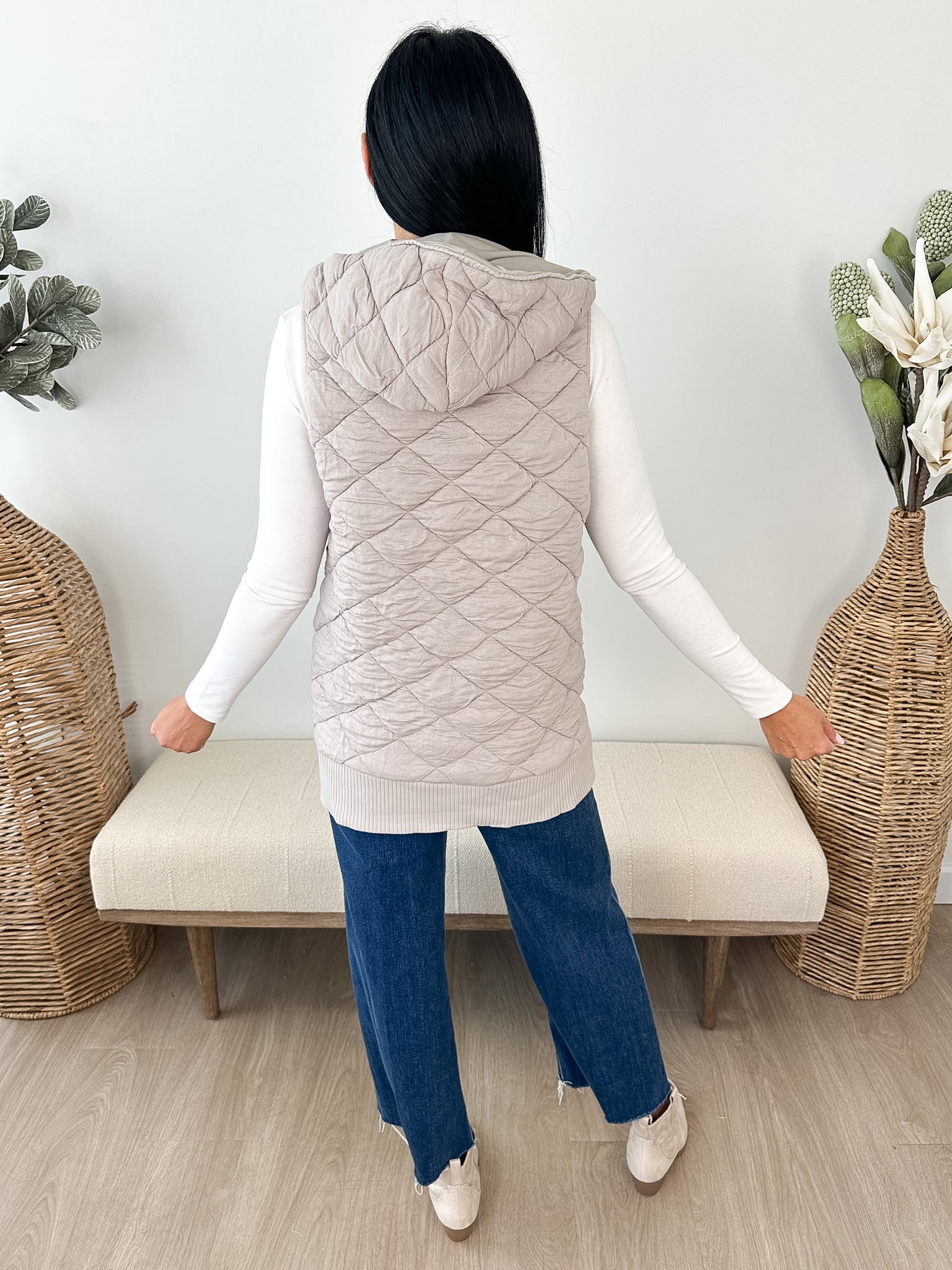 Oversized Quilted Vest - The Nines