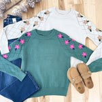 Floral Embroidered Sweaters - 2 Colors! - The Nines