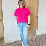 Lovervet Light Wash Wide Leg Distressed Crop Jean - The Nines