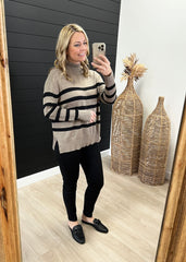 I Like You A Latte Striped Sweaters - 2 Colors!