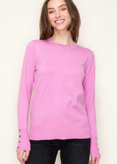 Button Cuff Soft & Lightweight Tops - 4 Colors!