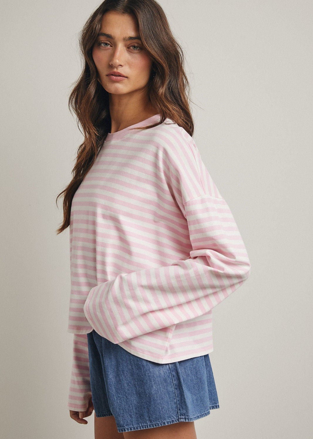 Pink Striped Top - The Nines