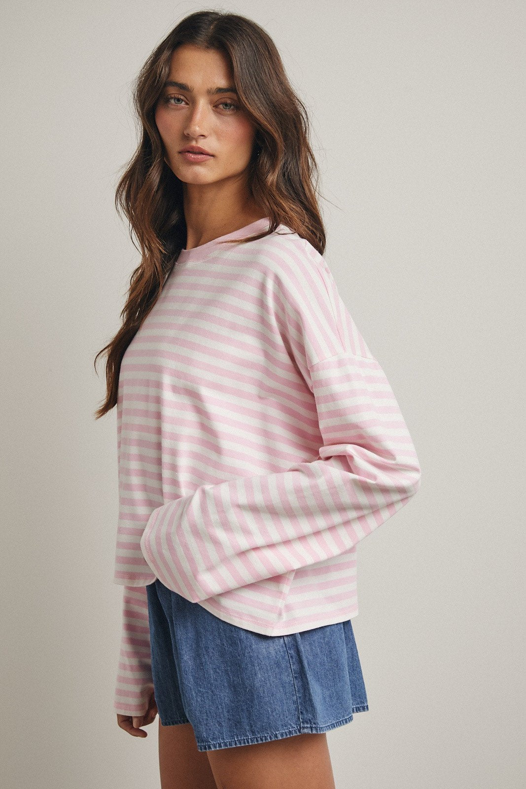 Pink Striped Top - The Nines