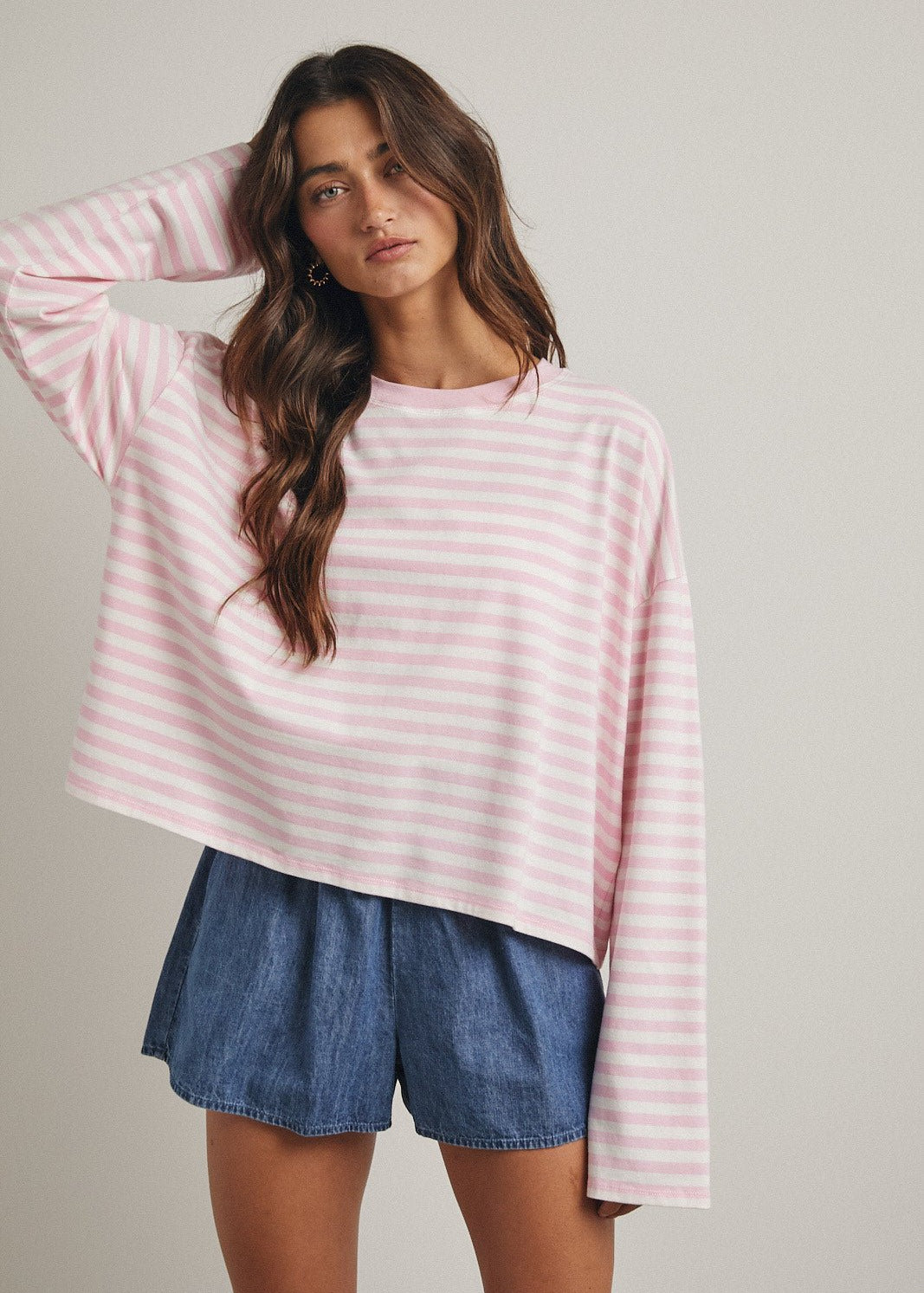 Pink Striped Top - The Nines