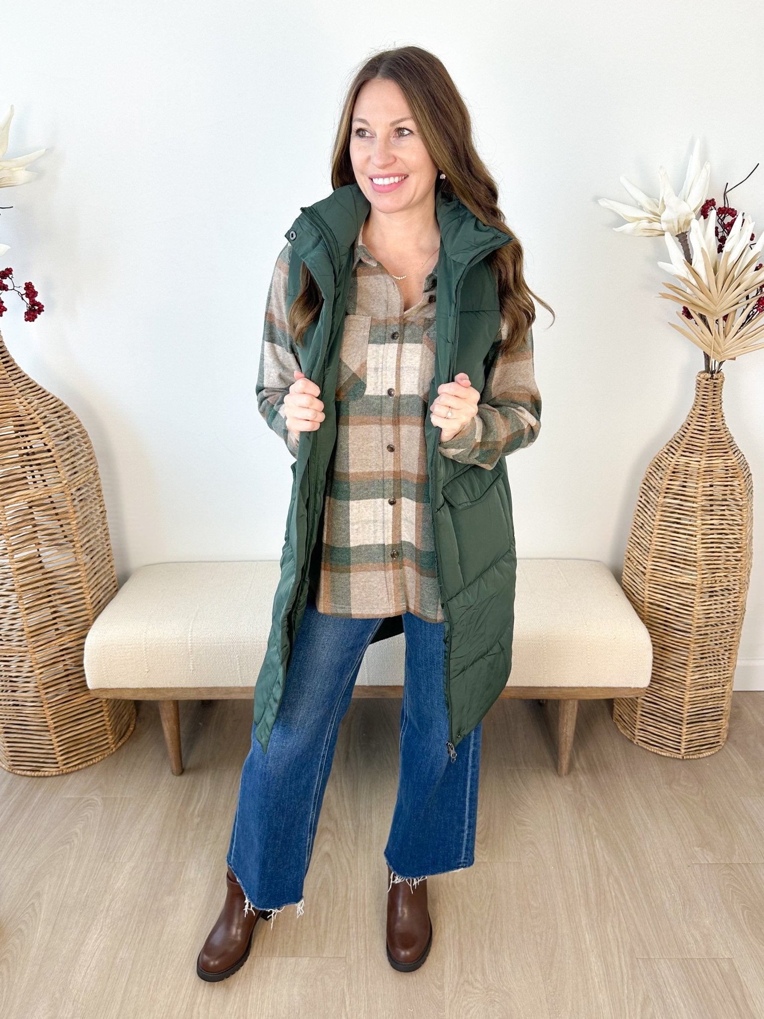 Long Puffer Vest - 4 colors! - The Nines