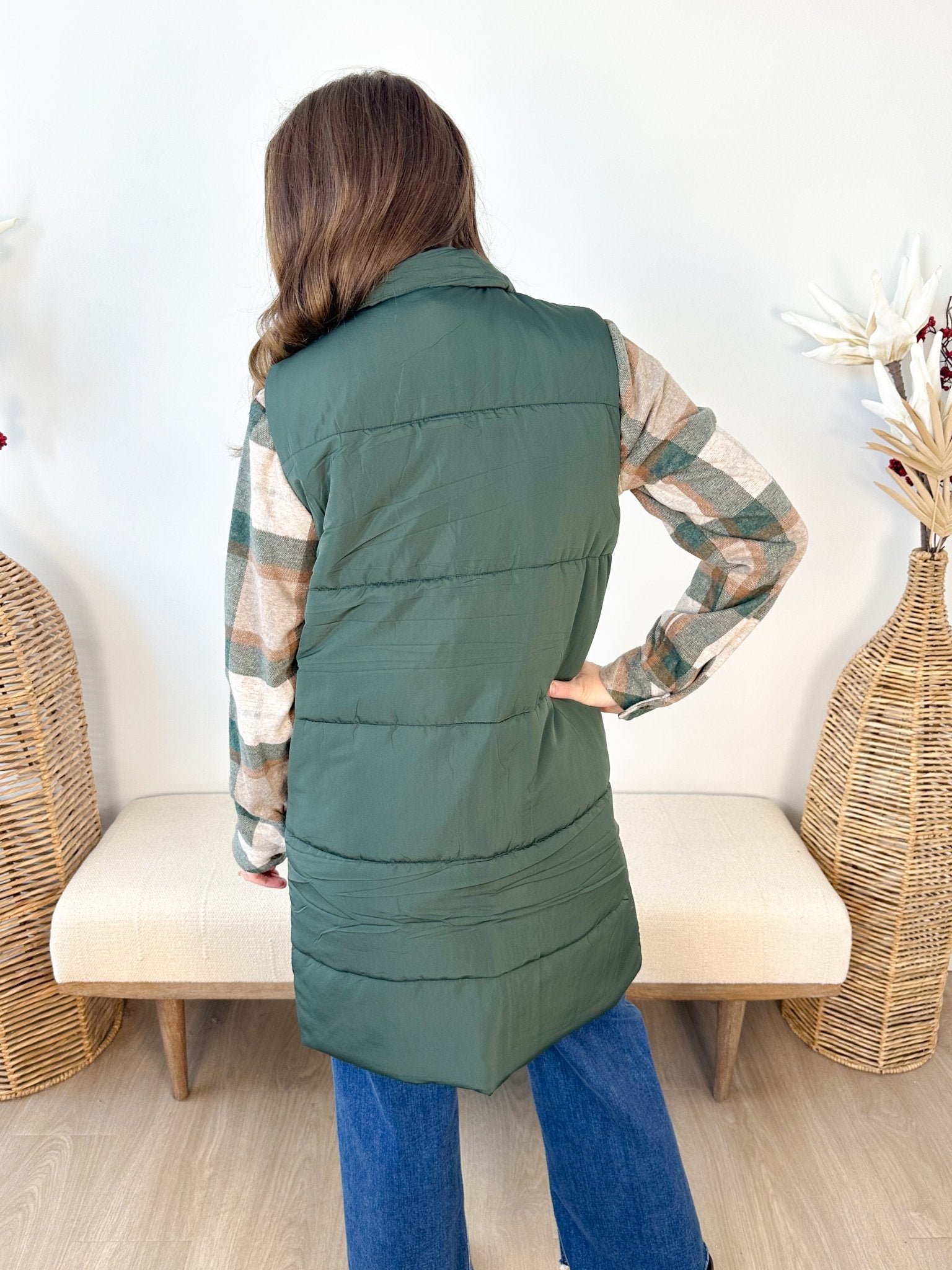 Long Puffer Vest - 4 colors! - The Nines