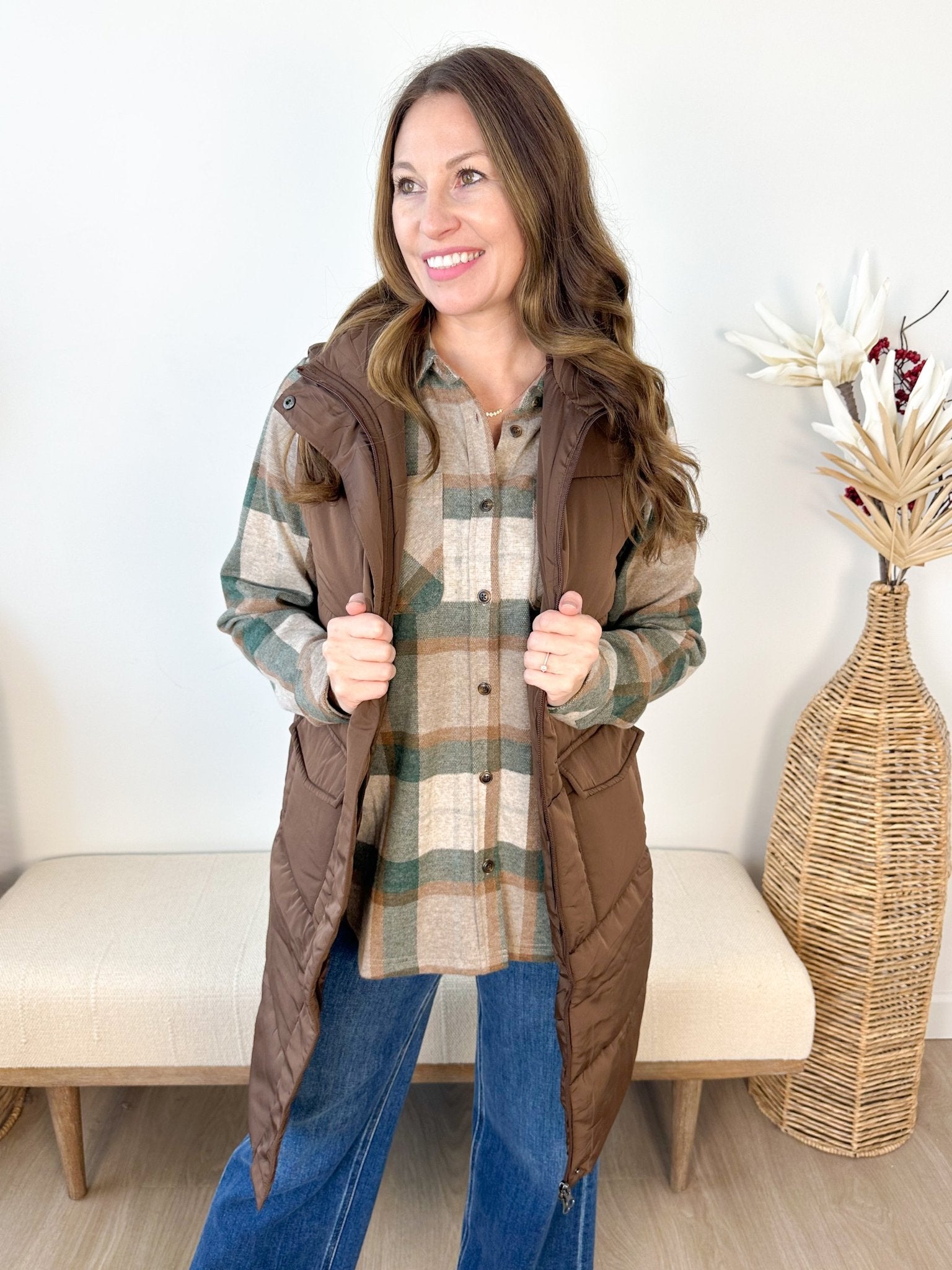 Long Puffer Vest - 4 colors! - The Nines