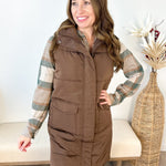 Long Puffer Vest - 4 colors! - The Nines