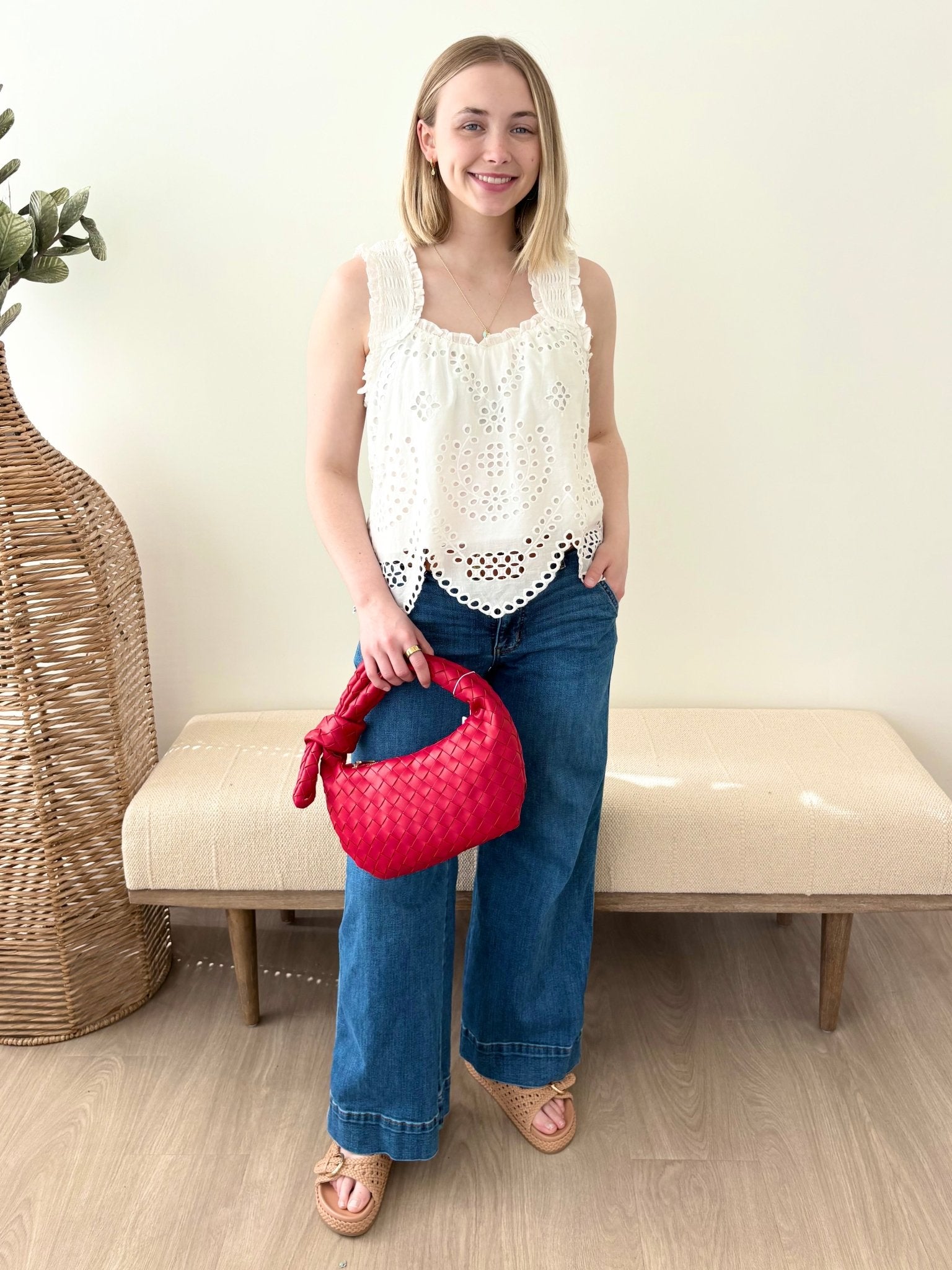 Scalloped Eyelet Top - The Nines