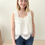 Scalloped Eyelet Top - The Nines