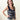 Navy Embroidered Tie Tank - The Nines